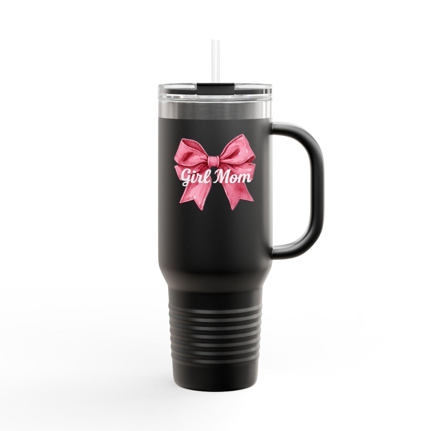 Pink Ribbon Insulated Travel Mug, 40oz, Gift for Moms, Cute Travel Cup, BPA-Free Travel Mug, Stylish Water Bottle