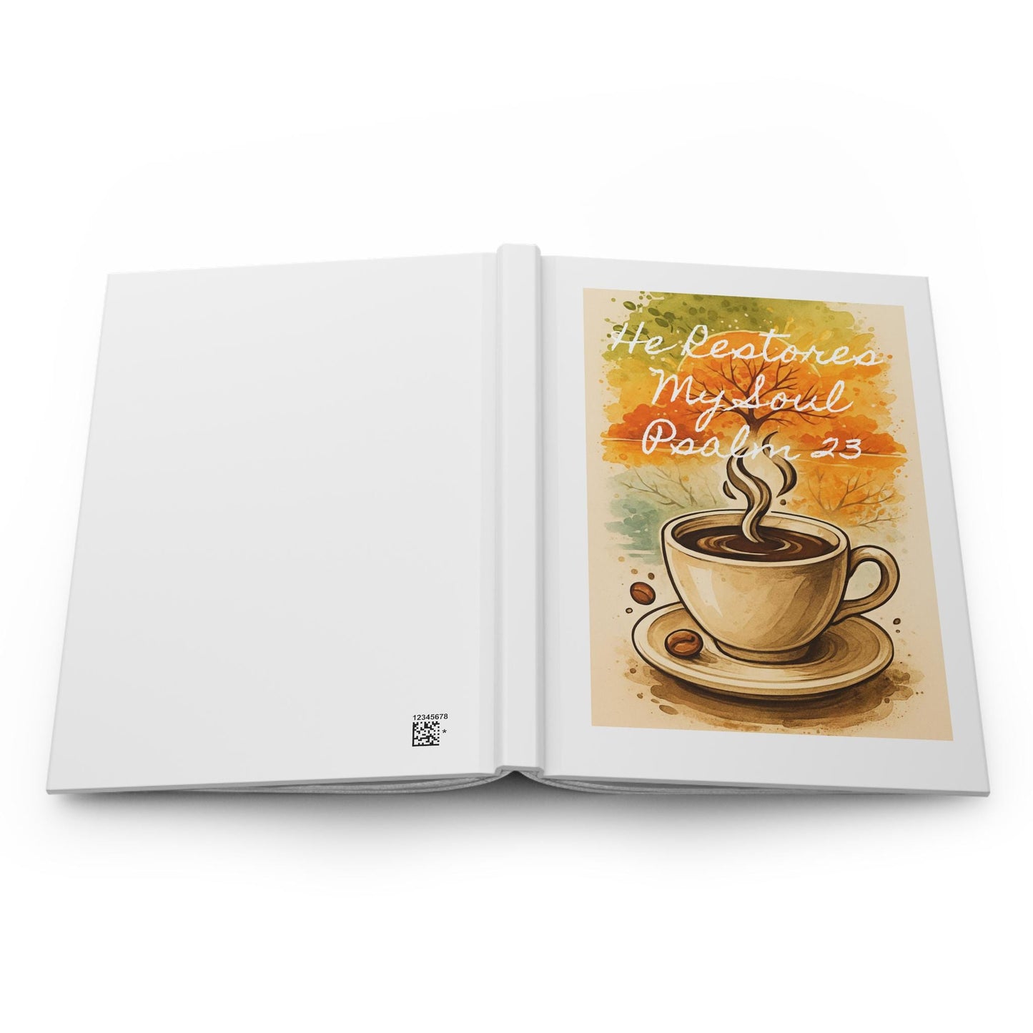 Hardcover Journal - He Restores My Soul | Inspirational Journal, Gift for Coffee Lovers, Scripture Journal, Motivational Notebook, [...]