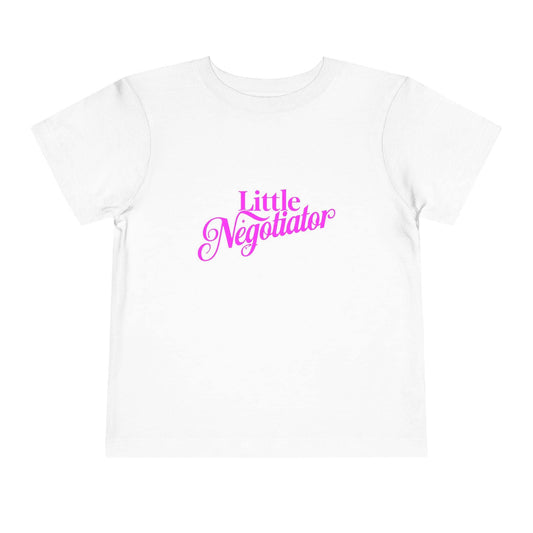 Toddler T-Shirt: Little Negotiator Tee, Kids Gift, Funny Toddler Tee, Birthday Outfit, Playful Apparel, Child's Casual Wear
